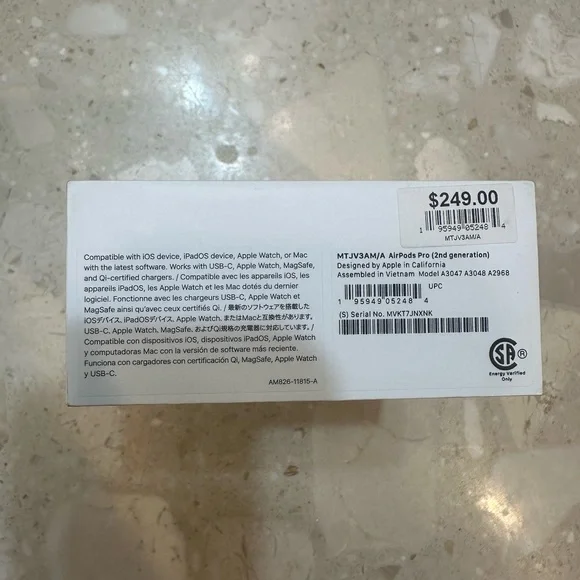 NWT Apple AirPods Pro Second Generation Earbuds with Charging Case - White - Picture 4 of 4